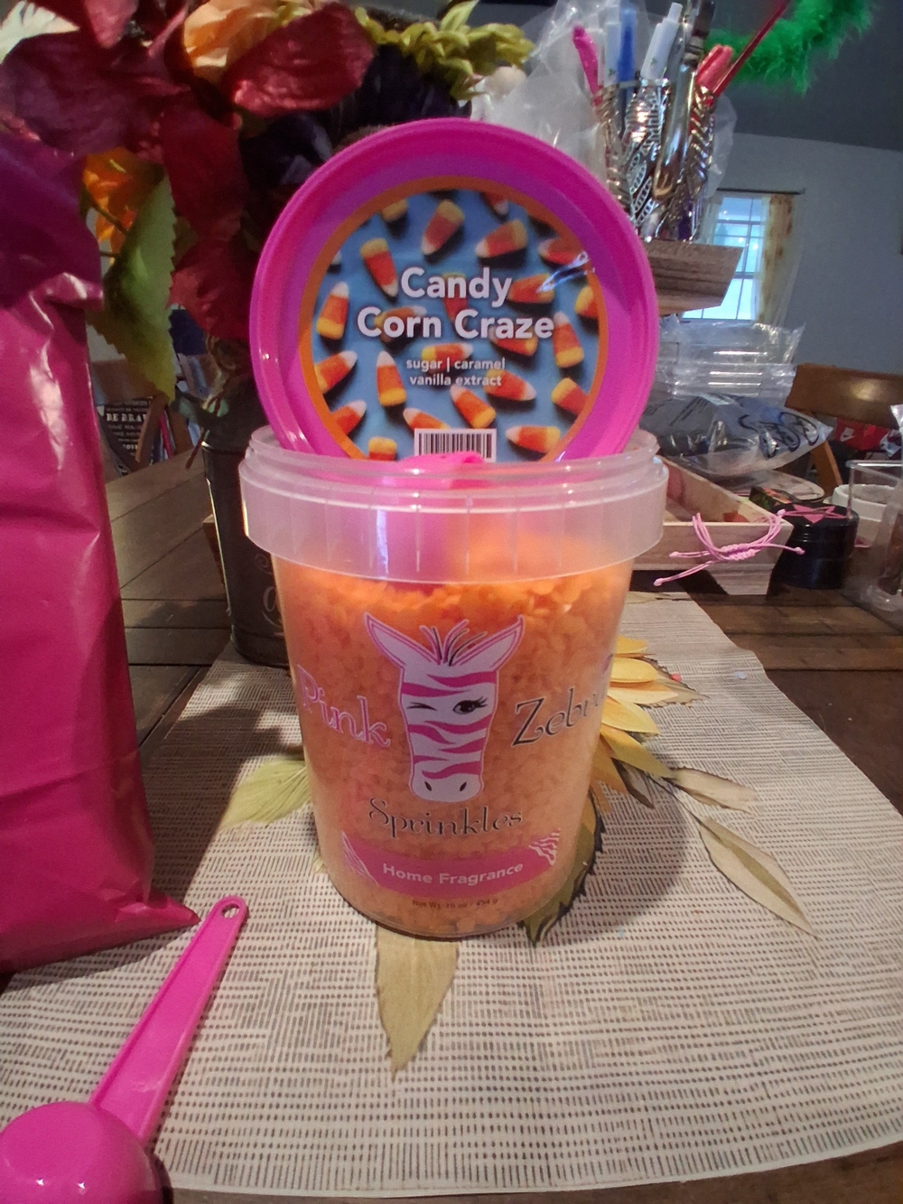 Pink Zebra Candy Corn Craze Home Fragrance Sprinkles - Pink & Orange
